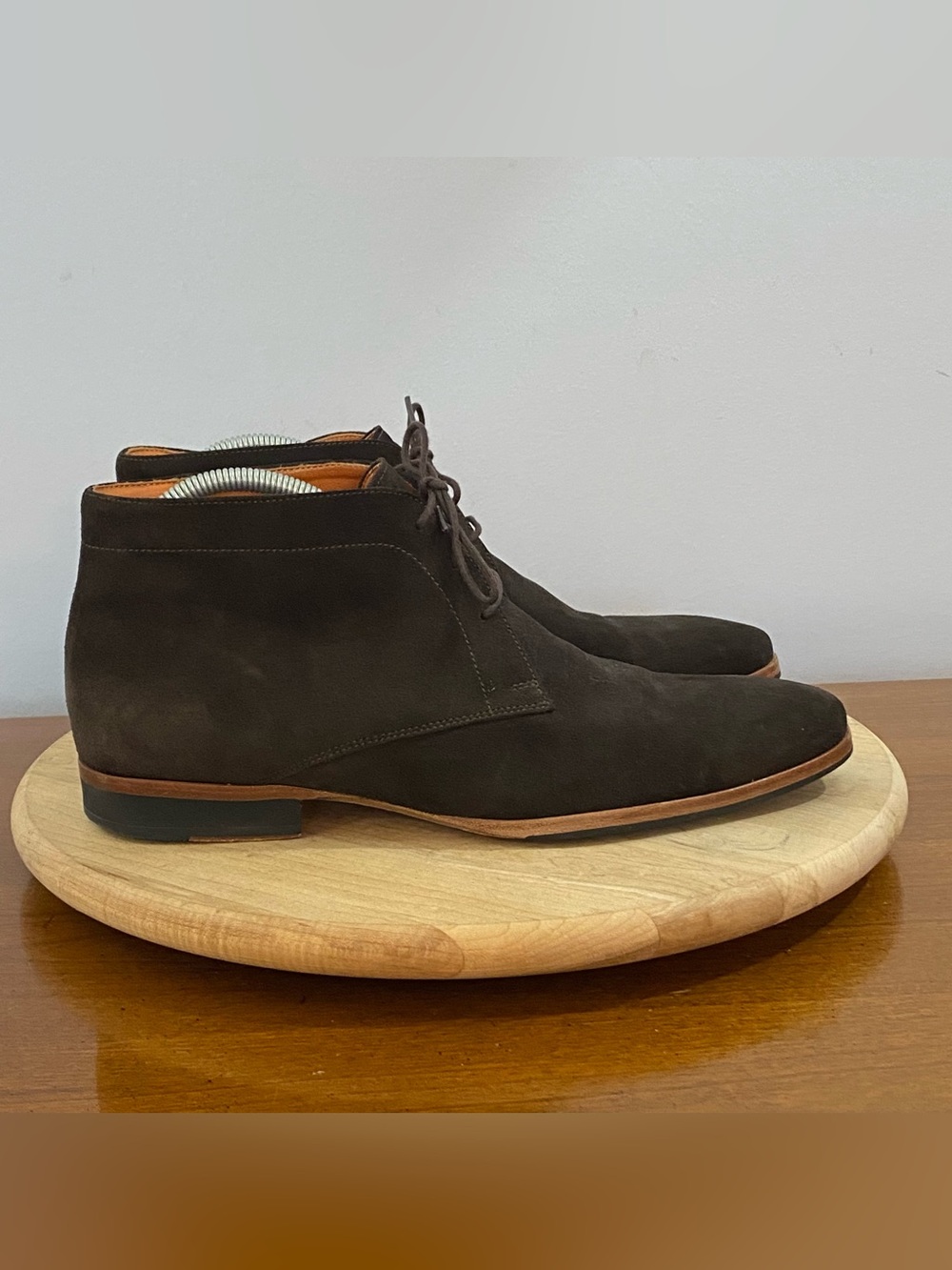 Wolf & Shepherd Striker Chukka Boot Chocolate Brown Suede Leather Mens 10 P